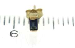 Sleek Sapphire Baguette Stud Earrings