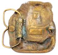 1978 Grizzly Bear & Salmon Bergamot Belt Buckle