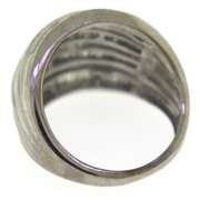 Dazzling White Gold Baguette Diamond Wide Ring