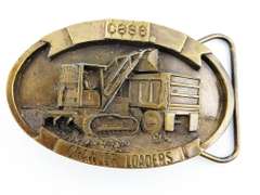 Case Crawler Loaders Brass Belt Buckle