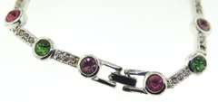 Silver Plated Multi Gemstone Bracelet