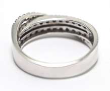 Creative 14K Blue-Green Diamond Bypass Ring