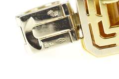 18K Yellow Gold Emerald & Baguette Citrine Ornate Statement Pendant