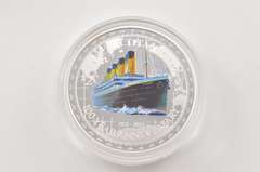 2012 Niue $2 R.M.S. Titanic 1 T Oz .999 Silver Colored Proof - Box