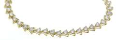 Gorgeous 14kt YG Triangle Link Cubic Zirconia Bracelet