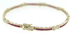 Beautiful Ruby Channel Set Bracelet