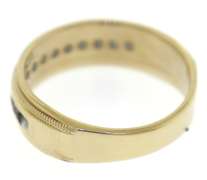 Gent's Channel Set Diamond Yellow Gold Band