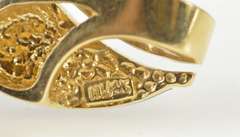 14K Yellow Gold Ornate Black Onyx Diamond Channel Slide Pendant