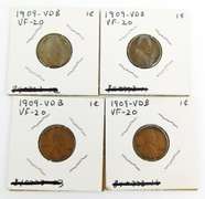 4 - 1909 VDB U.S. Pennies