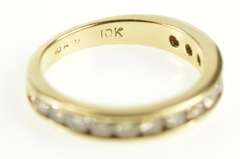 10K Yellow Gold Channel Inset Classic Diamond Wedding Band Ring