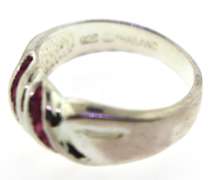 Sterling Silver Ring With Pink Sapphire