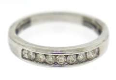 Men's White Gold Channel Set Diamond Band