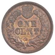 1864 Indian Head Cent - L On Ribbon