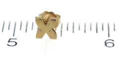 Fabulous Yellow Gold X Stud Earrings