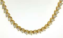 Remarkable 7.25ctw Diamond Tennis Yellow Gold Necklace