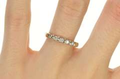 14K White Gold 0.20 Ctw Diamond Simple Channel Wedding Band Ring