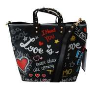 DOLCE & GABBANA  Black L’Amore E’Belleza Tote Borse Leather BEATRICE Bag