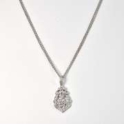 Sophisticated Diamond Pendant Necklace in 14K WG