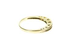 10K Yellow Gold Diamond Channel Heart Pattern Wedding Band Ring