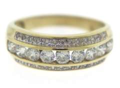 Pretty Triple Row Channel Set Band