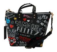 DOLCE & GABBANA  Black L’Amore E’Belleza Tote Borse Leather BEATRICE Bag