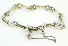 Sterling Marcasite Infinity Bracelet