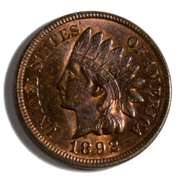 Choice 1892 Full Diamond Red & Brown Indian Head Cent