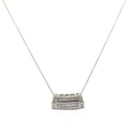LeVian Invisible Set w Diamond Halo Slide Pendant