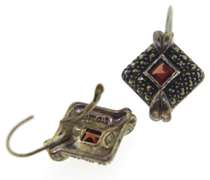 Sterling Silver Red Spinel Earrings