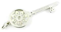 Tiffany & Co. Sterling Diamond Key Pendant w/Box
