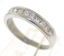 Charming Princess Cut Channel Set Diamond Band