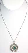 Vintage Sterling Silver Turquoise Necklace