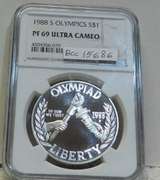 1988-S Olympics Sil PRF Dol NGC PF69UC