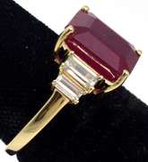 Ruby & Topaz Cocktail Ring in Yellow Gold