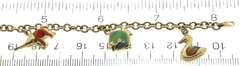 Wonderful 18kt Enamel Charm Bracelet