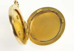 14K Yellow Gold Masonic Compass Square Monogram Locket Pendant