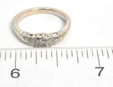 Lovely 0.14CTW Diamond Ring in 14KT White Gold