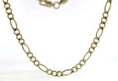 Elegant Yellow Gold Figaro Chain Necklace