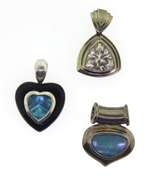 Sterling Silver Heart Set Of Three Heart Pendant