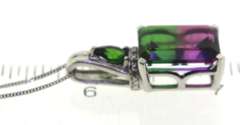 Sterling Silver Watermelon Tourmaline Necklace