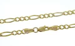 Charming Yellow Gold Figaro Chain Necklace