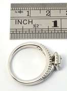 Dazzling .79 TCW Blue & White Diamond 14K WG  Ring