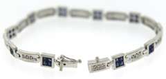 Wonderful Sapphire and Diamond Link Bracelet