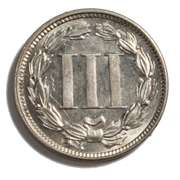 1865 Huge Die Clash 3 Cent Nickel Proof Like Surfaces