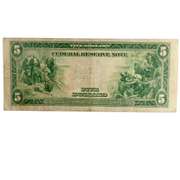 $ 5 Series Of 1914 Lincoln Dallas Federal Reserve Note
