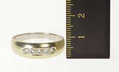 14K Yellow Gold 7.7mm Classic Diamond Men's Wedding Band Ring