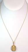 14K Yellow Gold Opal & Diamond Necklace