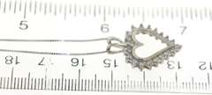 Charming Open Heart Diamond White Gold Necklace