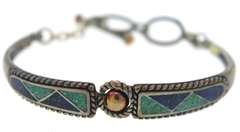 Sterling Silver Turquoise And Lapis Bracelet        Bracelet