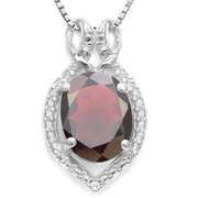 Sterling Silver Garnet Pendant